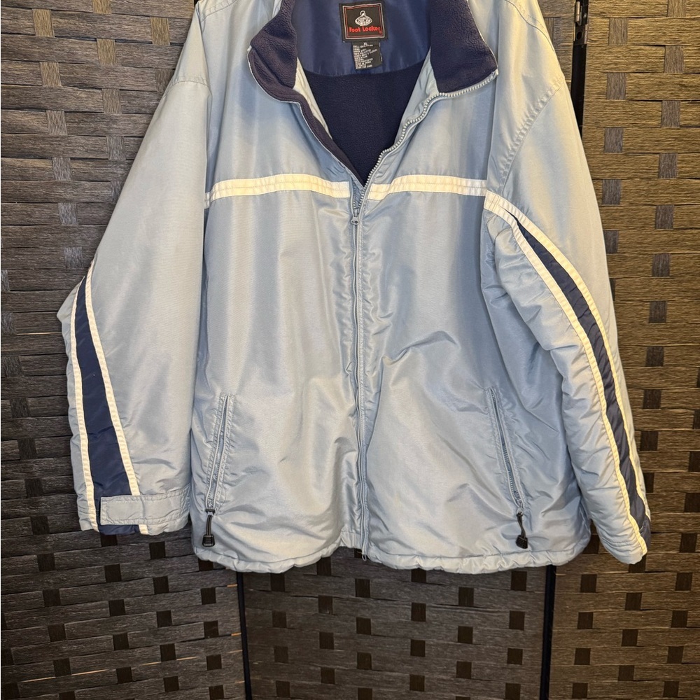 Footlocker Vintage Men's Blue and Navy Heavy Duty Jacket